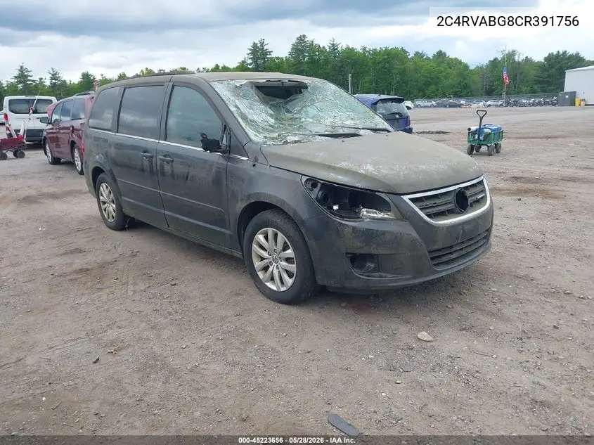 2012 Volkswagen Routan Se VIN: 2C4RVABG8CR391756 Lot: 45223656