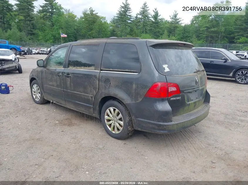 2012 Volkswagen Routan Se VIN: 2C4RVABG8CR391756 Lot: 45223656