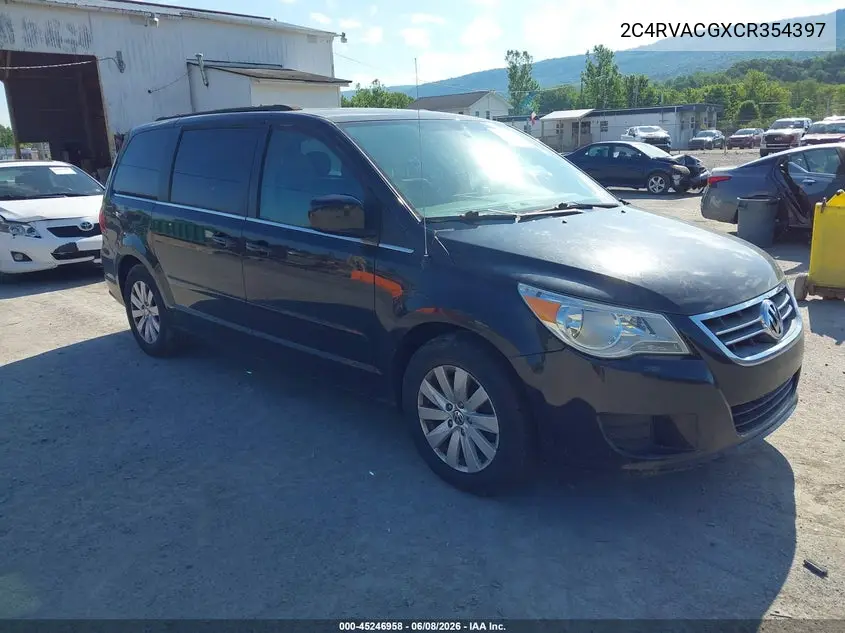 2012 Volkswagen Routan Sel VIN: 2C4RVACGXCR354397 Lot: 45246958