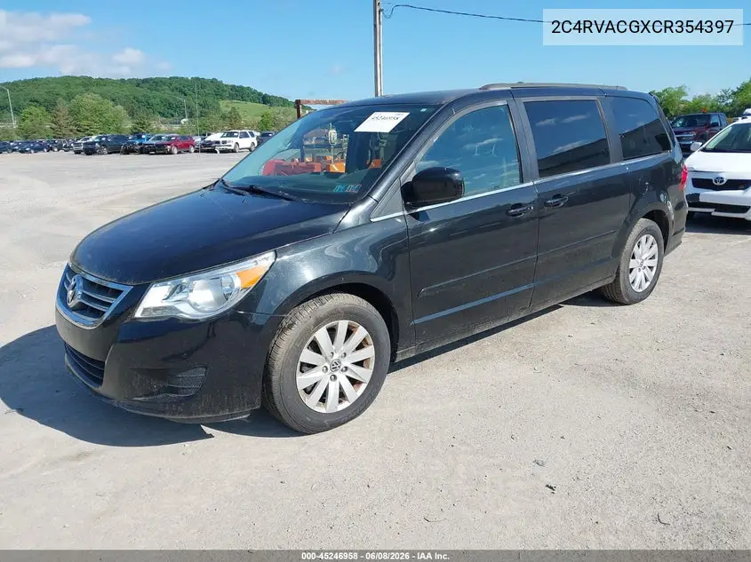 2012 Volkswagen Routan Sel VIN: 2C4RVACGXCR354397 Lot: 45246958