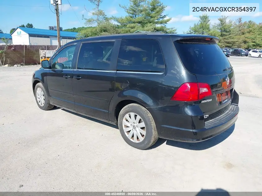 2012 Volkswagen Routan Sel VIN: 2C4RVACGXCR354397 Lot: 45246958