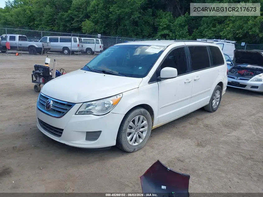 2012 Volkswagen Routan Se VIN: 2C4RVABG1CR217673 Lot: 45266153