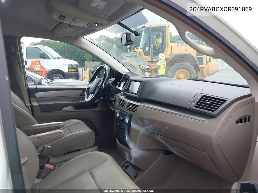 2012 Volkswagen Routan Se VIN: 2C4RVABGXCR391869 Lot: 45339486