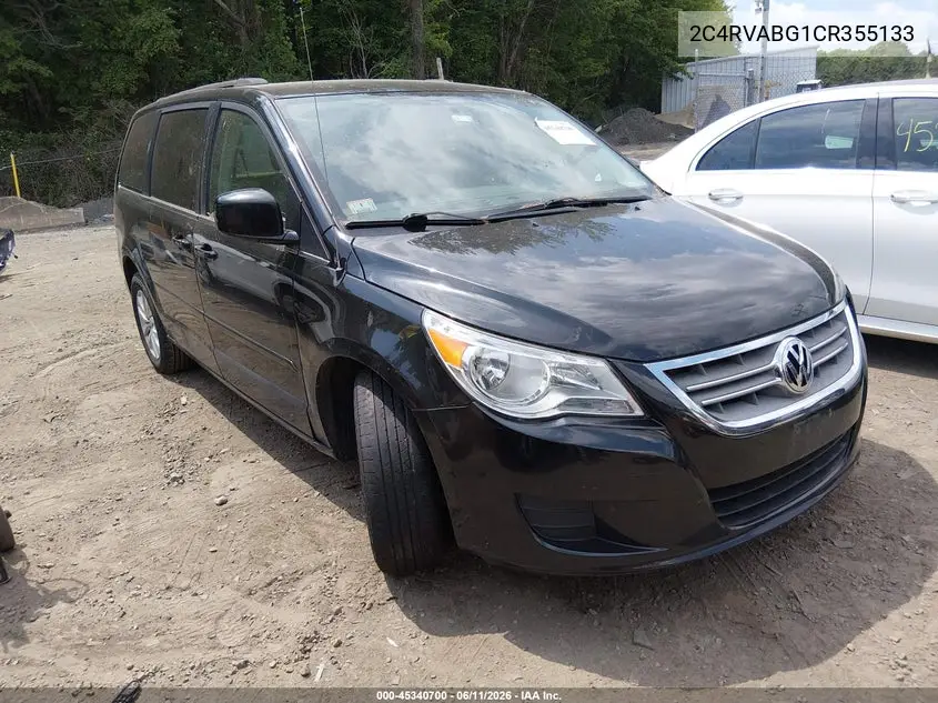 2012 Volkswagen Routan Se VIN: 2C4RVABG1CR355133 Lot: 45340700
