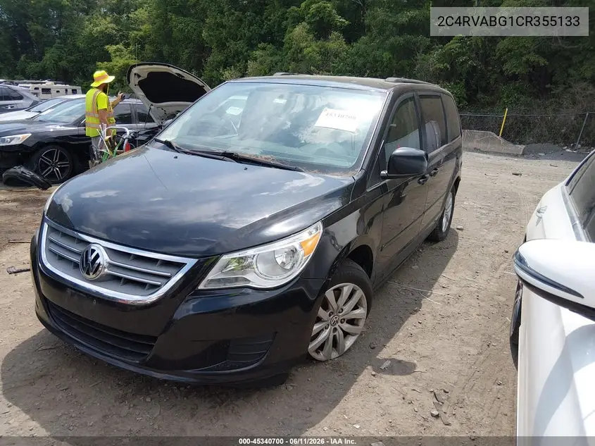 2012 Volkswagen Routan Se VIN: 2C4RVABG1CR355133 Lot: 45340700
