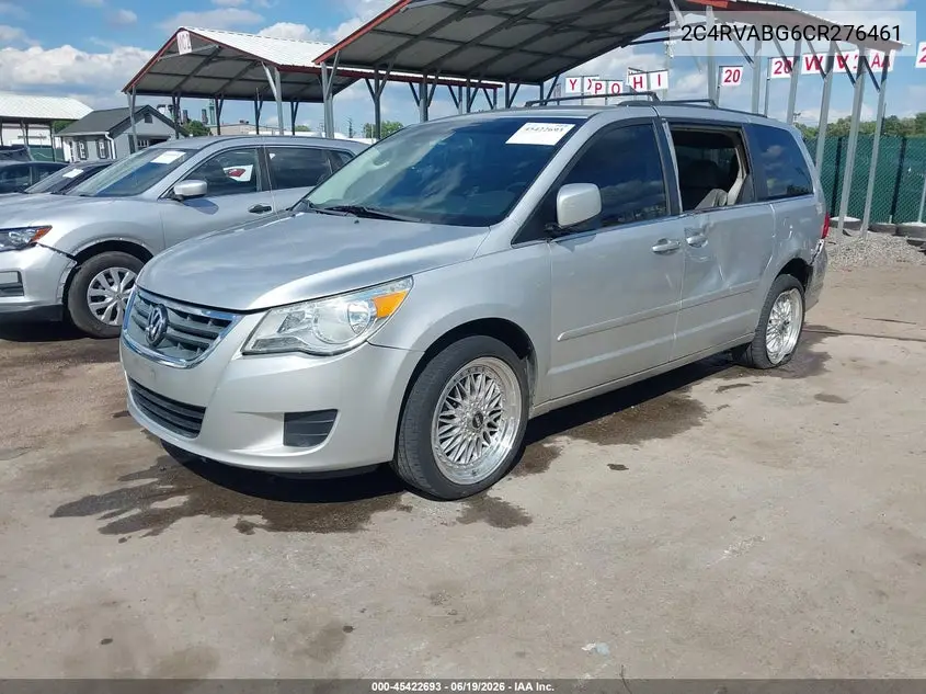 2012 Volkswagen Routan Se VIN: 2C4RVABG6CR276461 Lot: 45422693