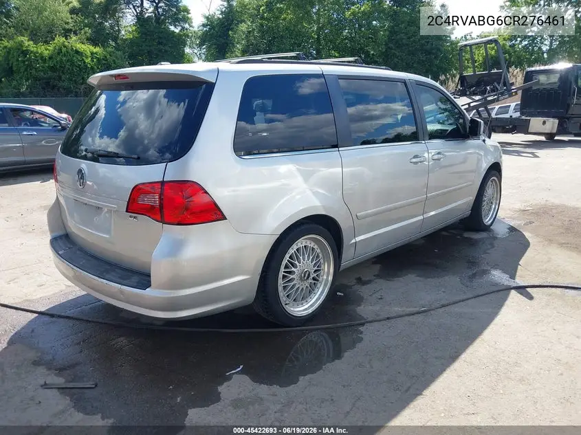 2012 Volkswagen Routan Se VIN: 2C4RVABG6CR276461 Lot: 45422693