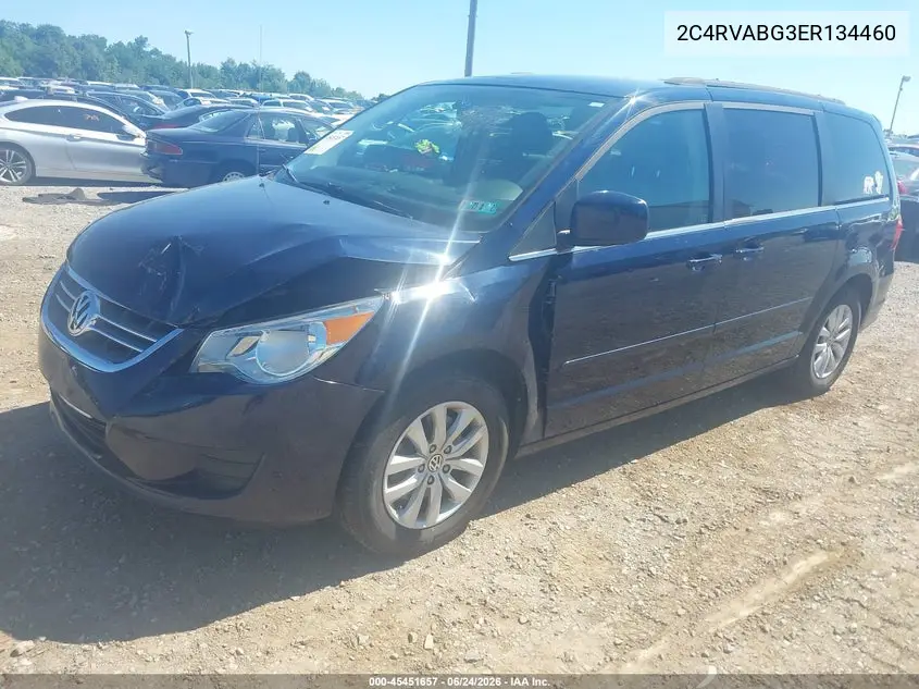 2014 Volkswagen Routan Se VIN: 2C4RVABG3ER134460 Lot: 45451657