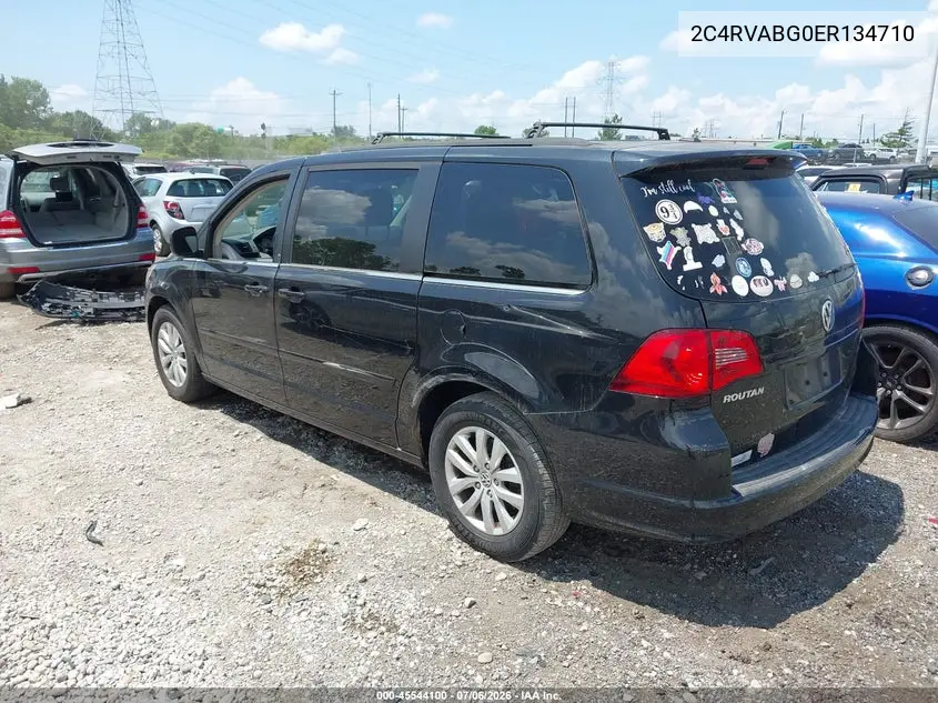 2014 Volkswagen Routan Se VIN: 2C4RVABG0ER134710 Lot: 45544100