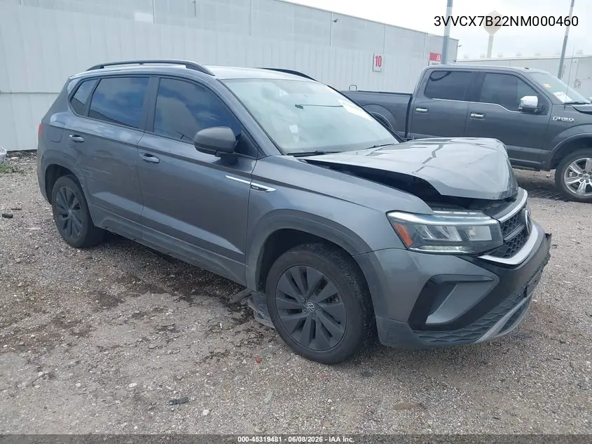 2022 Volkswagen Taos 1.5T S VIN: 3VVCX7B22NM000460 Lot: 45319481