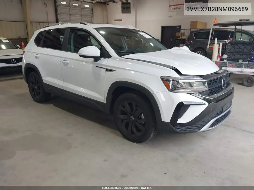 2022 Volkswagen Taos 1.5T Se VIN: 3VVLX7B28NM096689 Lot: 45333596
