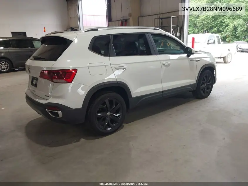 2022 Volkswagen Taos 1.5T Se VIN: 3VVLX7B28NM096689 Lot: 45333596