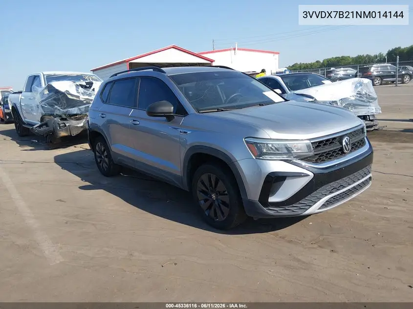 2022 Volkswagen Taos 1.5T S VIN: 3VVDX7B21NM014144 Lot: 45336116