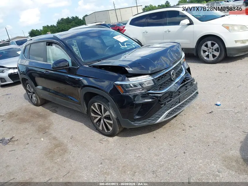 2022 Volkswagen Taos 1.5T Se VIN: 3VVTX7B28NM058346 Lot: 45339972