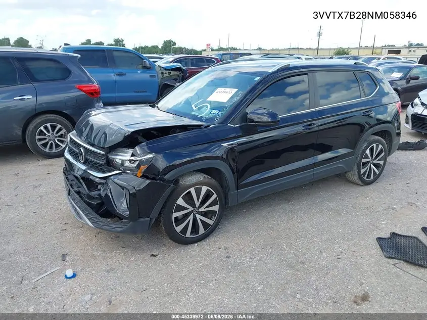 2022 Volkswagen Taos 1.5T Se VIN: 3VVTX7B28NM058346 Lot: 45339972