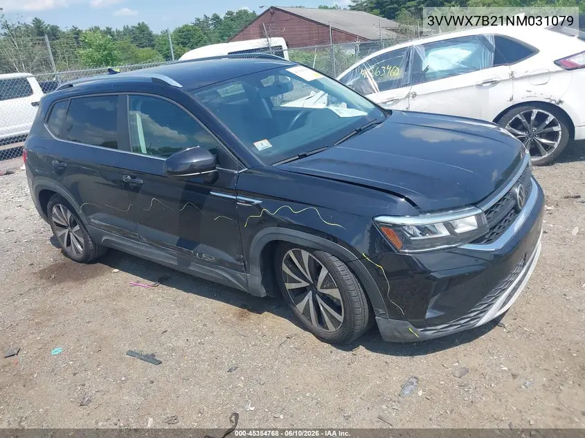 2022 Volkswagen Taos 1.5T Se VIN: 3VVWX7B21NM031079 Lot: 45354768