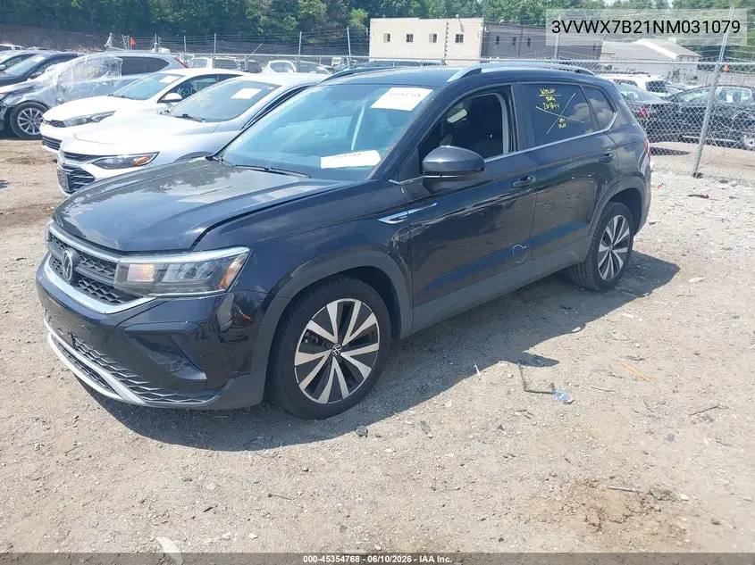 2022 Volkswagen Taos 1.5T Se VIN: 3VVWX7B21NM031079 Lot: 45354768