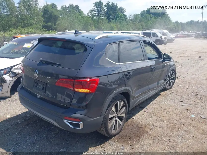 2022 Volkswagen Taos 1.5T Se VIN: 3VVWX7B21NM031079 Lot: 45354768