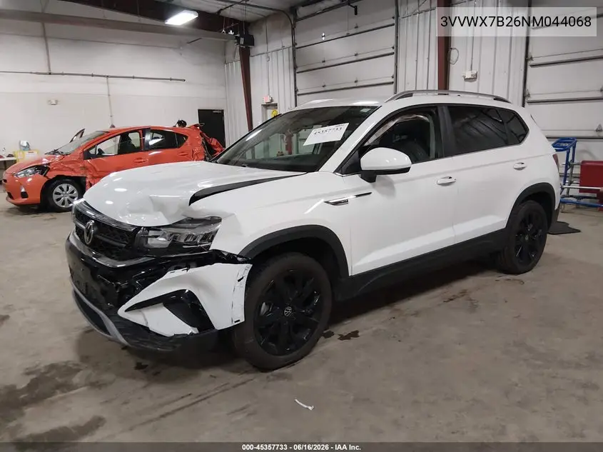 2022 Volkswagen Taos 1.5T Se VIN: 3VVWX7B26NM044068 Lot: 45357733