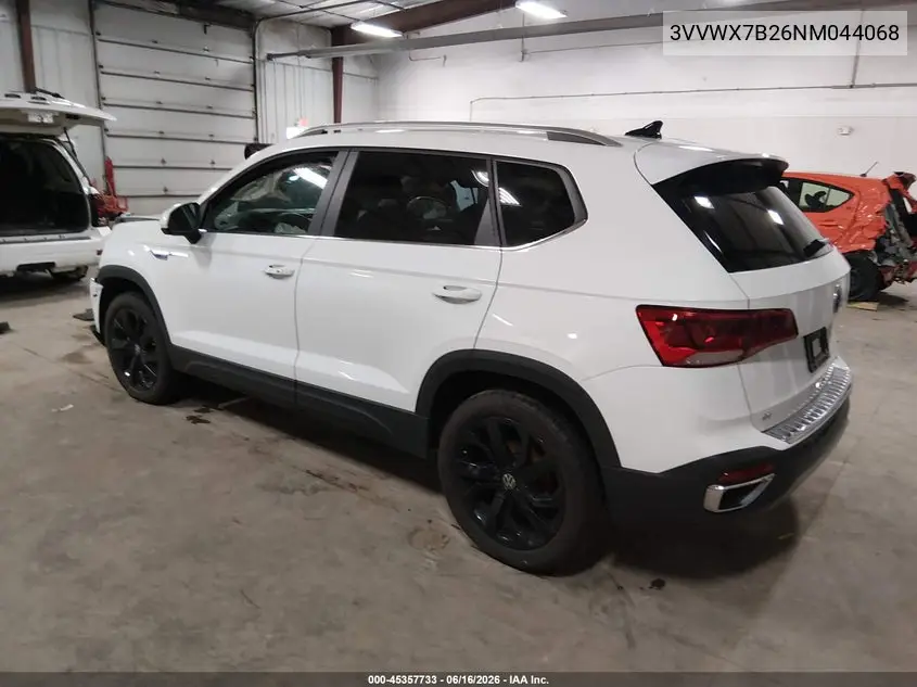 2022 Volkswagen Taos 1.5T Se VIN: 3VVWX7B26NM044068 Lot: 45357733