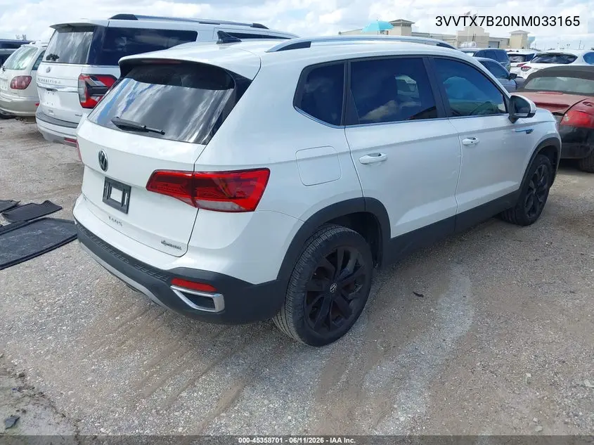 2022 Volkswagen Taos 1.5T Se VIN: 3VVTX7B20NM033165 Lot: 45358701