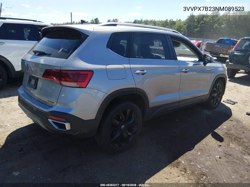 2022 Volkswagen Taos 1.5T Se VIN: 3VVPX7B23NM089523 Lot: 45363217