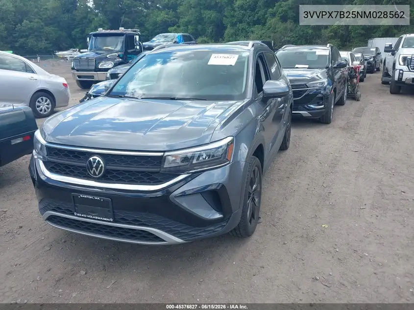 2022 Volkswagen Taos 1.5T Se VIN: 3VVPX7B25NM028562 Lot: 45376827