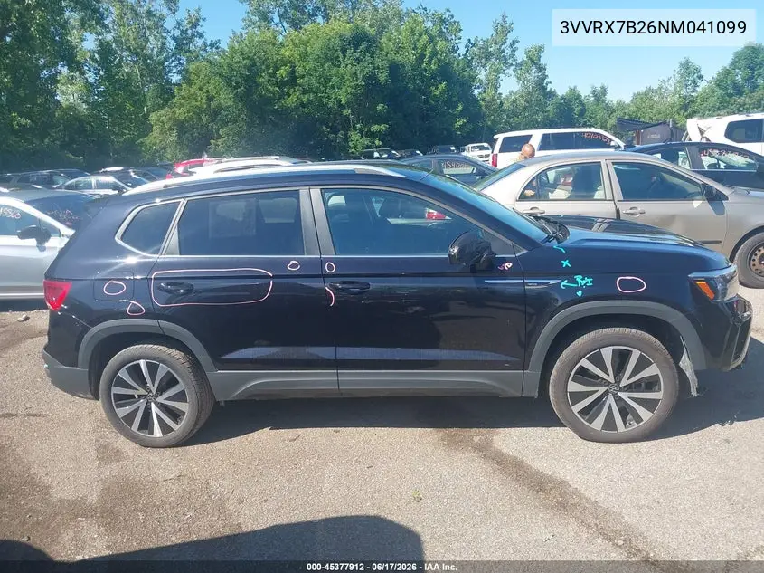 2022 Volkswagen Taos 1.5T Se VIN: 3VVRX7B26NM041099 Lot: 45377912