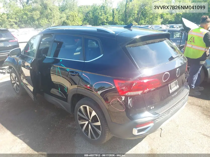 2022 Volkswagen Taos 1.5T Se VIN: 3VVRX7B26NM041099 Lot: 45377912