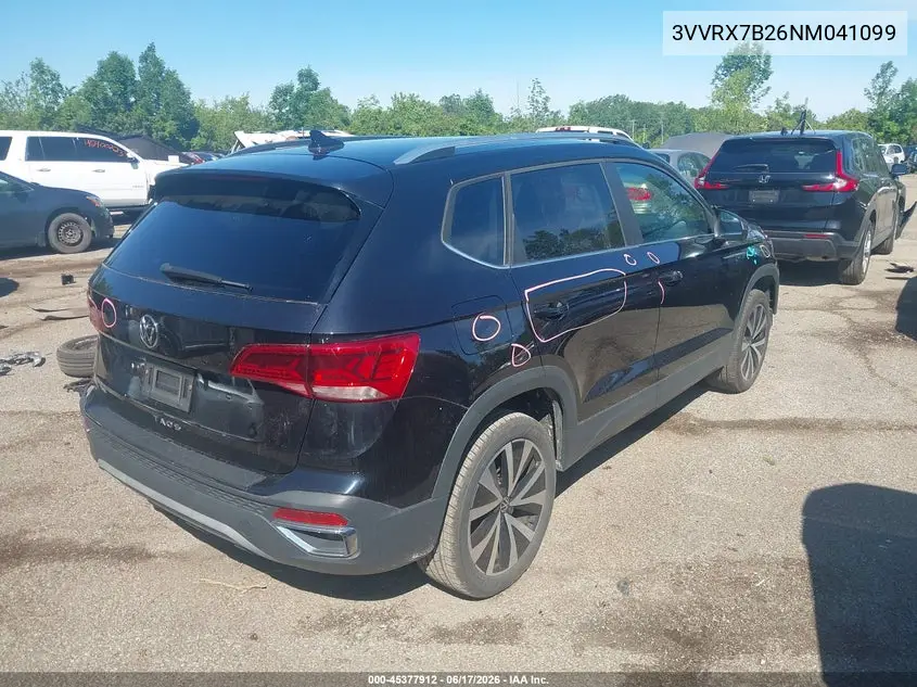 2022 Volkswagen Taos 1.5T Se VIN: 3VVRX7B26NM041099 Lot: 45377912