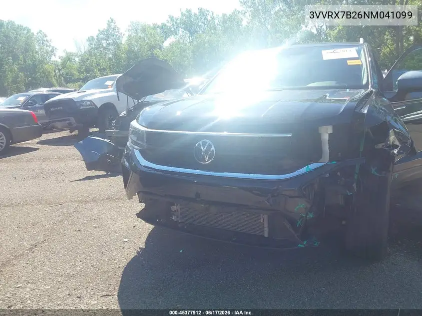 2022 Volkswagen Taos 1.5T Se VIN: 3VVRX7B26NM041099 Lot: 45377912