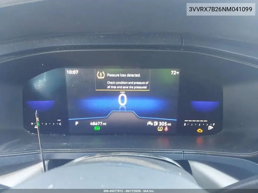 2022 Volkswagen Taos 1.5T Se VIN: 3VVRX7B26NM041099 Lot: 45377912