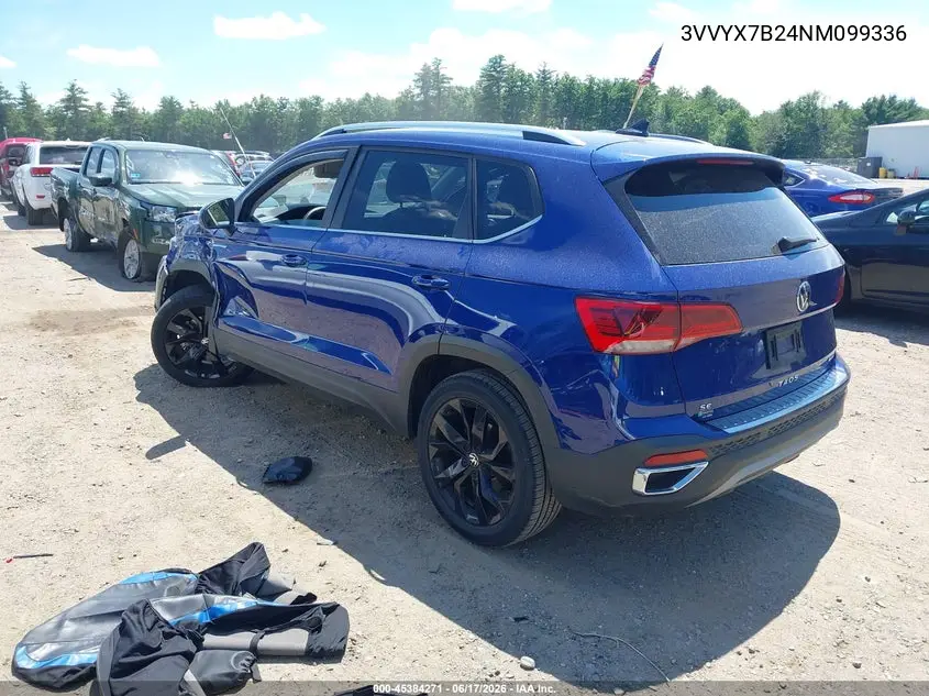 2022 Volkswagen Taos 1.5T Se VIN: 3VVYX7B24NM099336 Lot: 45384271