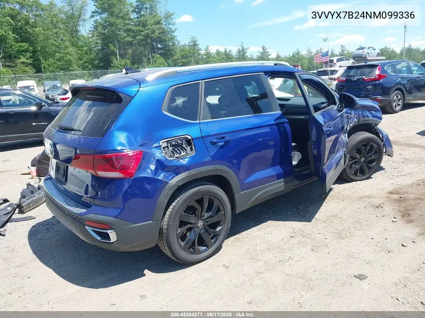 2022 Volkswagen Taos 1.5T Se VIN: 3VVYX7B24NM099336 Lot: 45384271