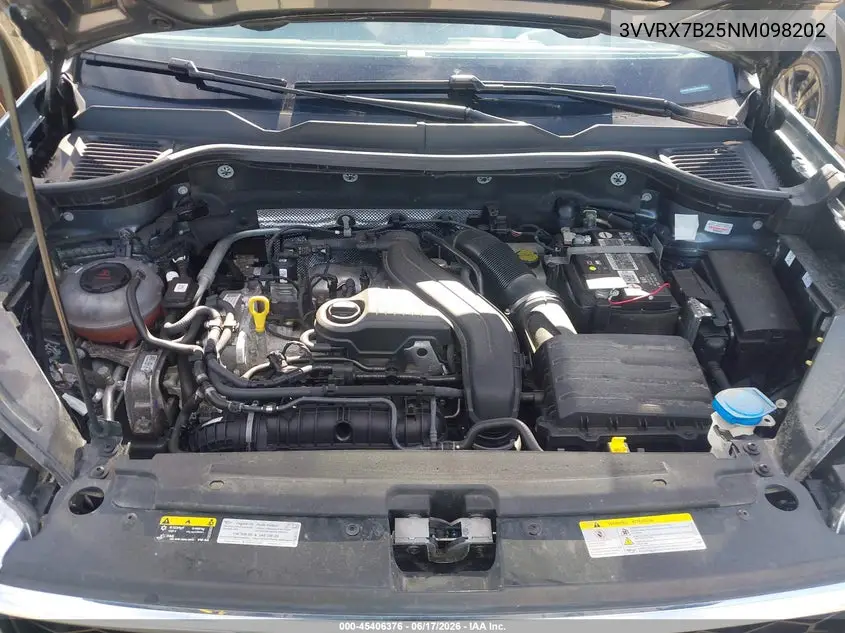 2022 Volkswagen Taos 1.5T Se VIN: 3VVRX7B25NM098202 Lot: 45406376