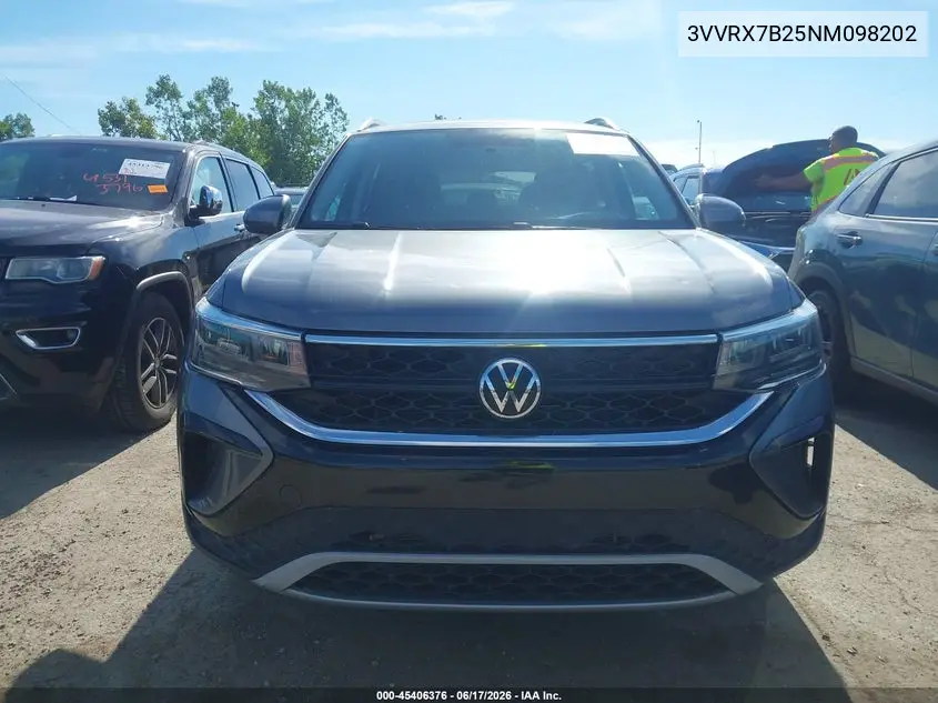 2022 Volkswagen Taos 1.5T Se VIN: 3VVRX7B25NM098202 Lot: 45406376