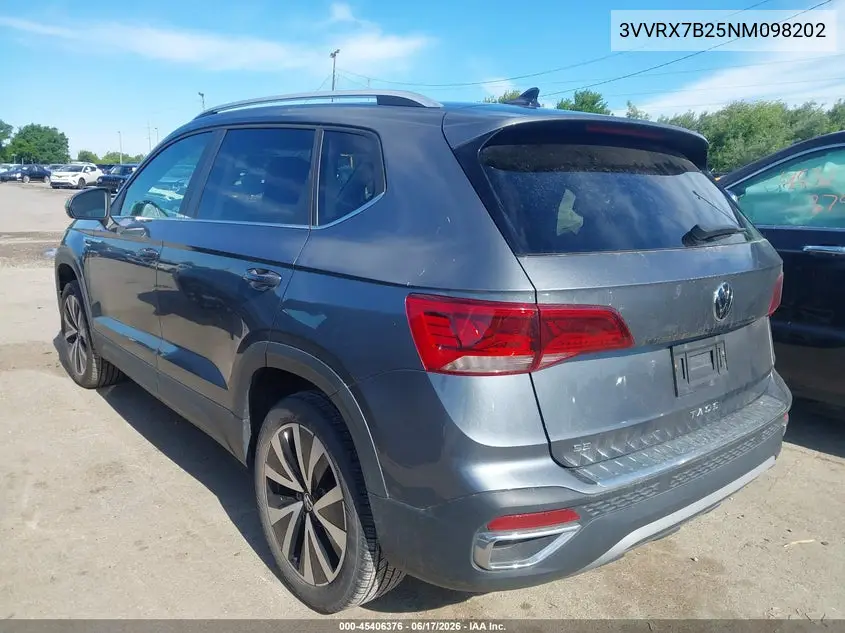 2022 Volkswagen Taos 1.5T Se VIN: 3VVRX7B25NM098202 Lot: 45406376