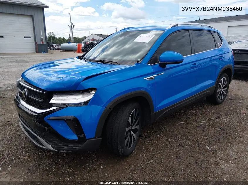 2022 Volkswagen Taos 1.5T Se VIN: 3VVYX7B24NM035460 Lot: 45417421
