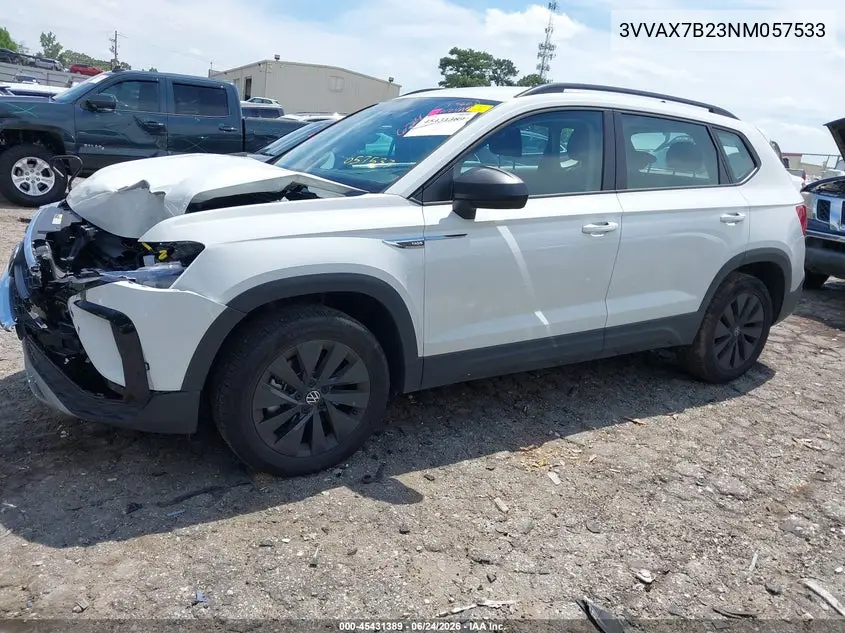 2022 Volkswagen Taos 1.5T S VIN: 3VVAX7B23NM057533 Lot: 45431389