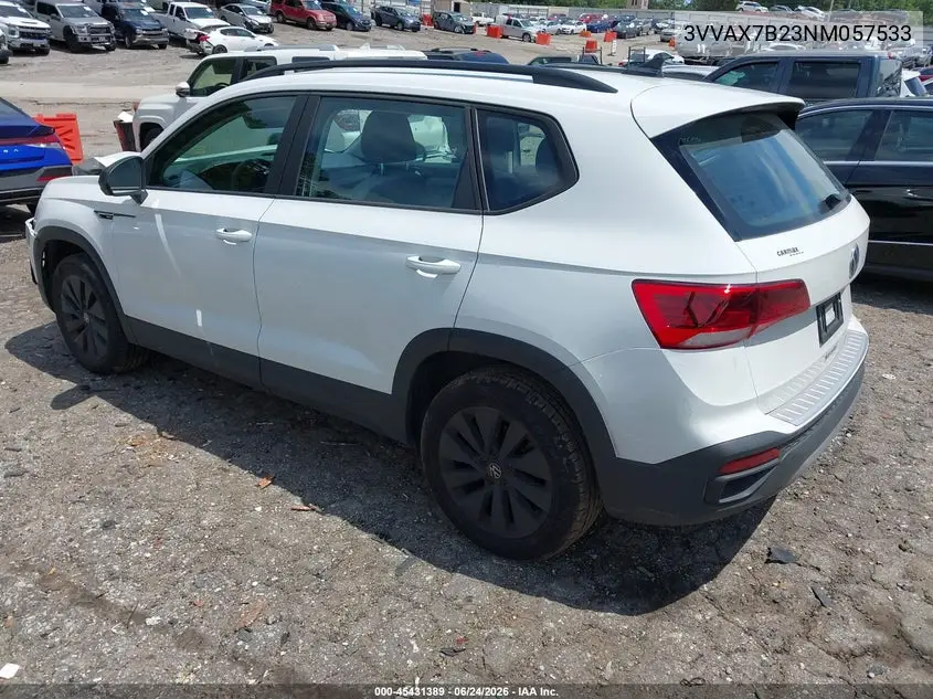 2022 Volkswagen Taos 1.5T S VIN: 3VVAX7B23NM057533 Lot: 45431389