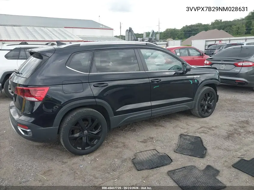 2022 Volkswagen Taos 1.5T Se VIN: 3VVPX7B29NM028631 Lot: 45437725
