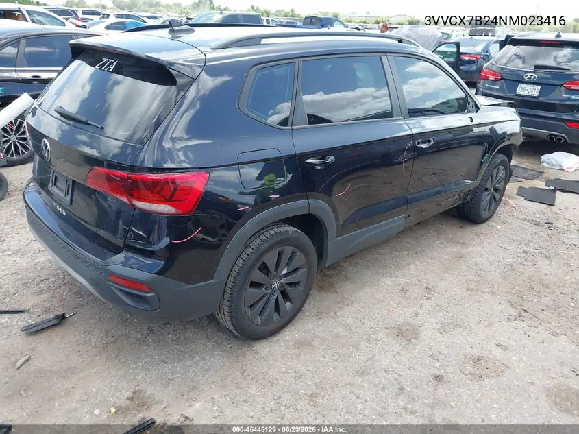 2022 Volkswagen Taos 1.5T S VIN: 3VVCX7B24NM023416 Lot: 45445129