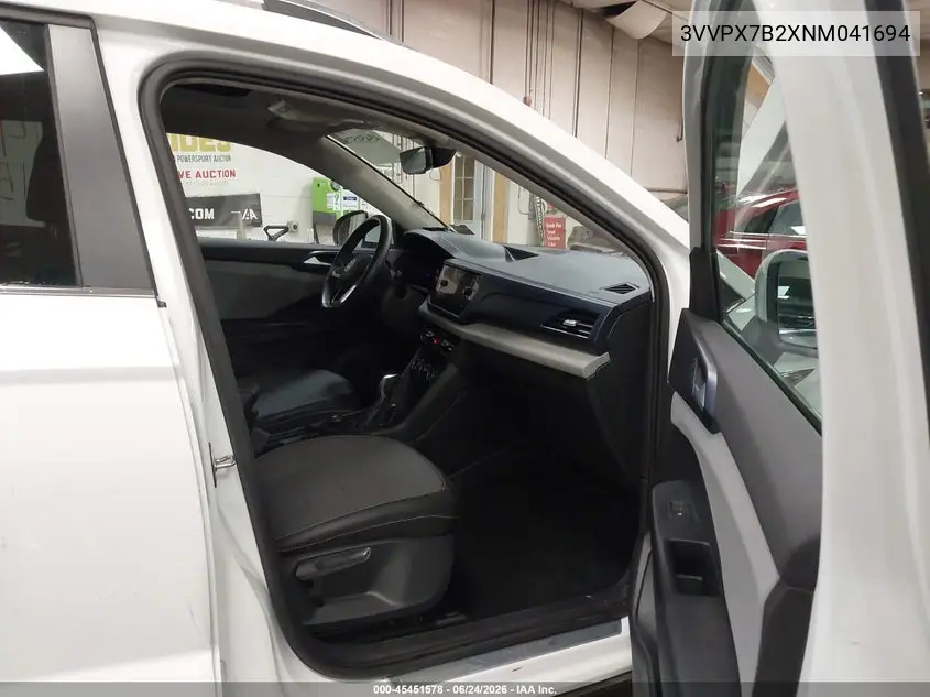 2022 Volkswagen Taos 1.5T Se VIN: 3VVPX7B2XNM041694 Lot: 45451578