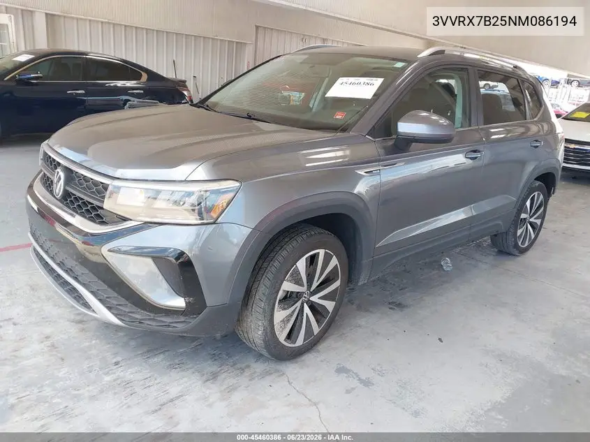 2022 Volkswagen Taos 1.5T Se VIN: 3VVRX7B25NM086194 Lot: 45460386