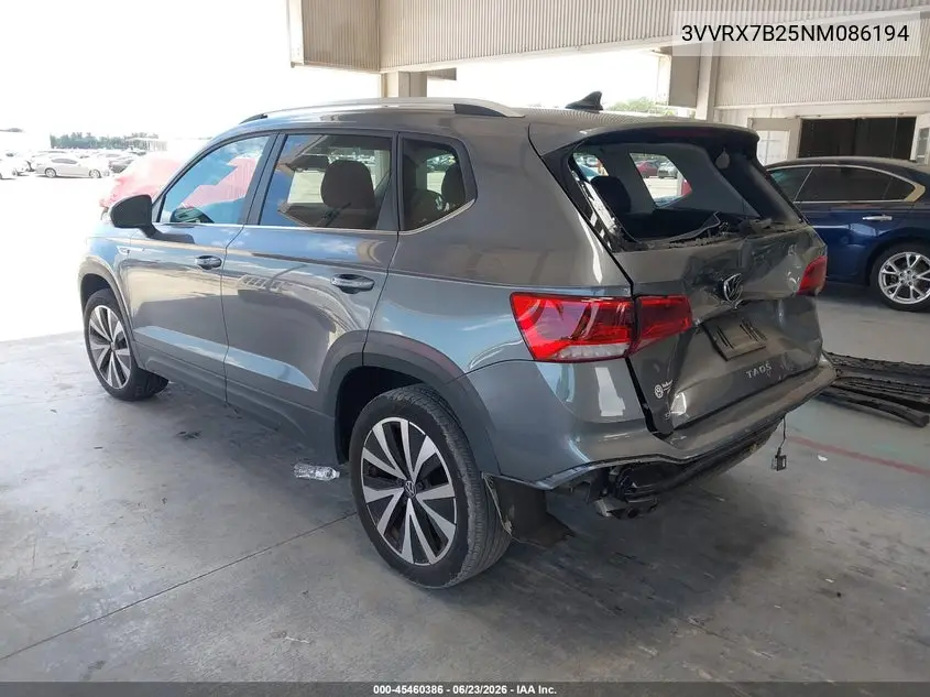 2022 Volkswagen Taos 1.5T Se VIN: 3VVRX7B25NM086194 Lot: 45460386
