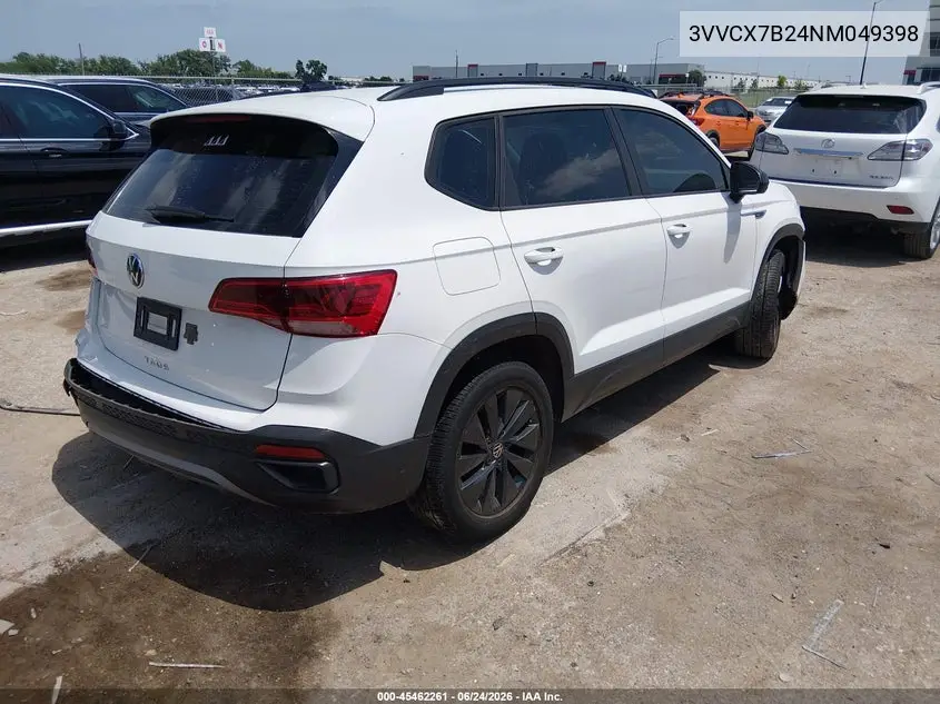 2022 Volkswagen Taos 1.5T S VIN: 3VVCX7B24NM049398 Lot: 45462261