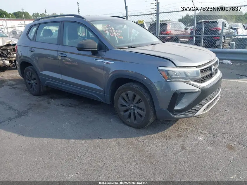 2022 Volkswagen Taos 1.5T S VIN: 3VVCX7B23NM007837 Lot: 45475394
