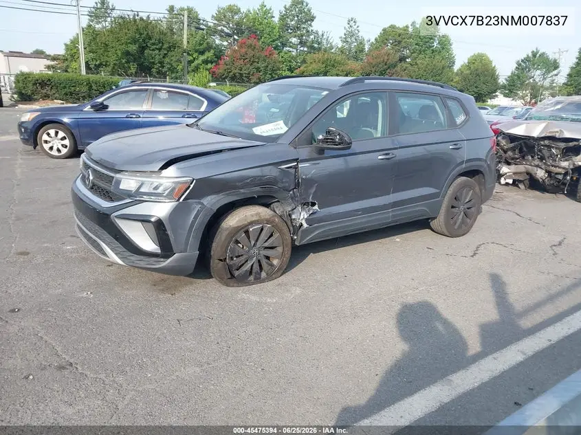 2022 Volkswagen Taos 1.5T S VIN: 3VVCX7B23NM007837 Lot: 45475394