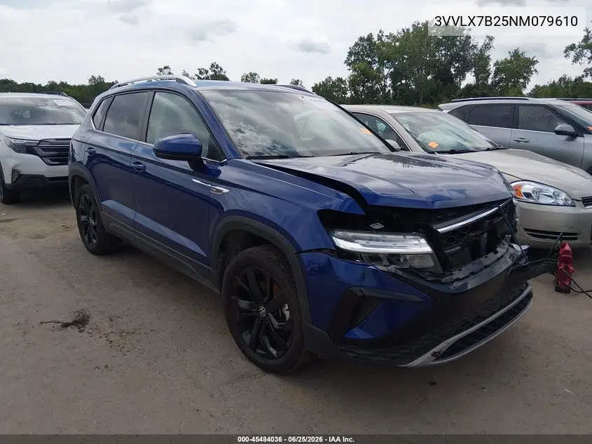 2022 Volkswagen Taos 1.5T Se VIN: 3VVLX7B25NM079610 Lot: 45484036
