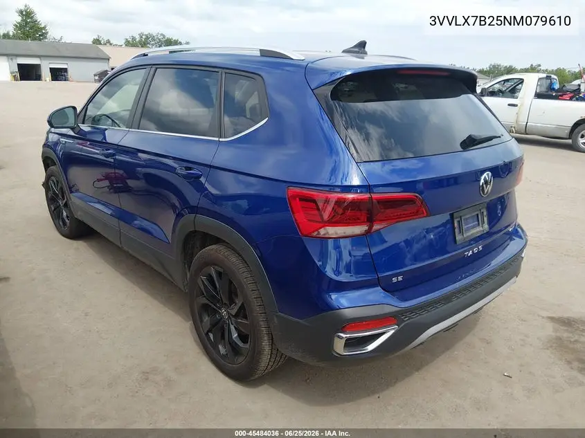 2022 Volkswagen Taos 1.5T Se VIN: 3VVLX7B25NM079610 Lot: 45484036